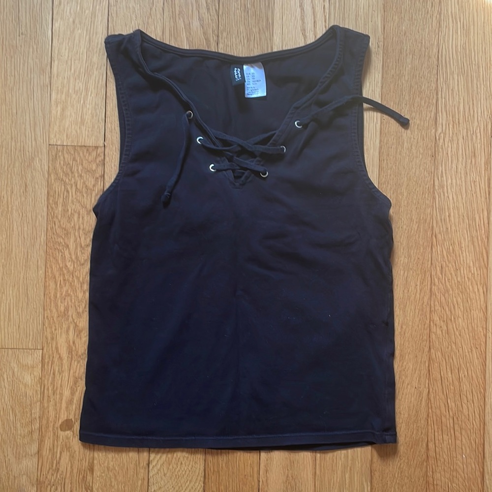 Y2K Lace Up Top